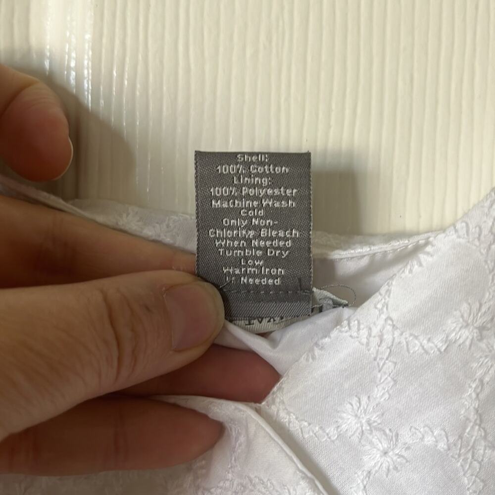 Ann Taylor EUC white spaghetti strap dress size 12P - Picture 4 of 6